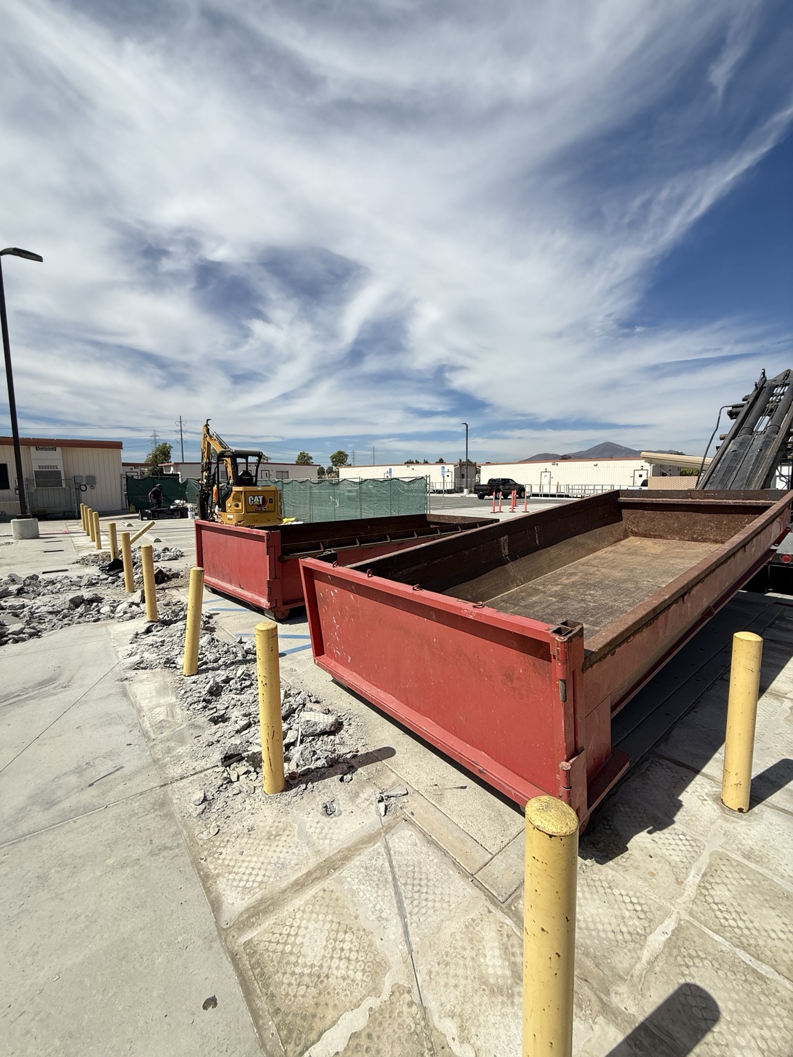 Construction site dumpster